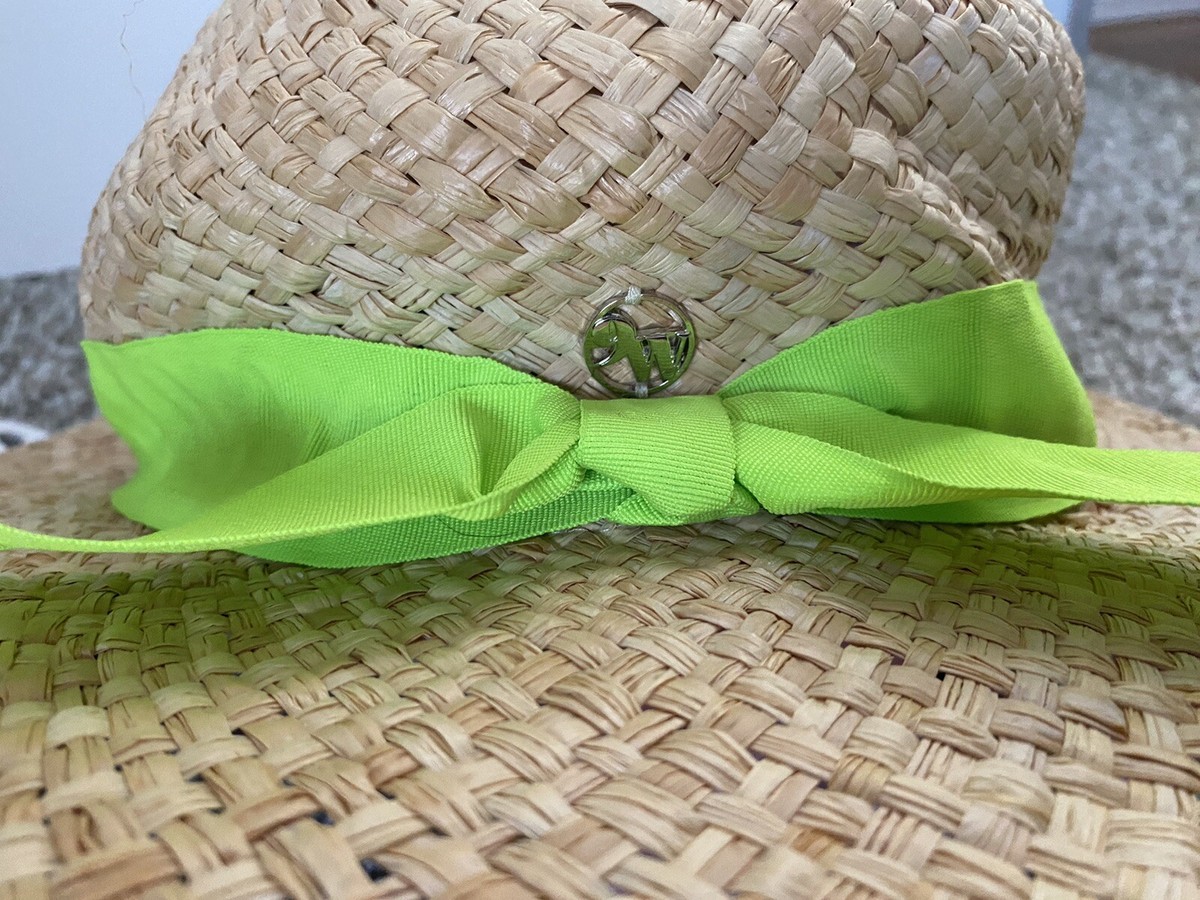 Nine West Woven Straw Packable Shade Sun Hat Floppy Braid 