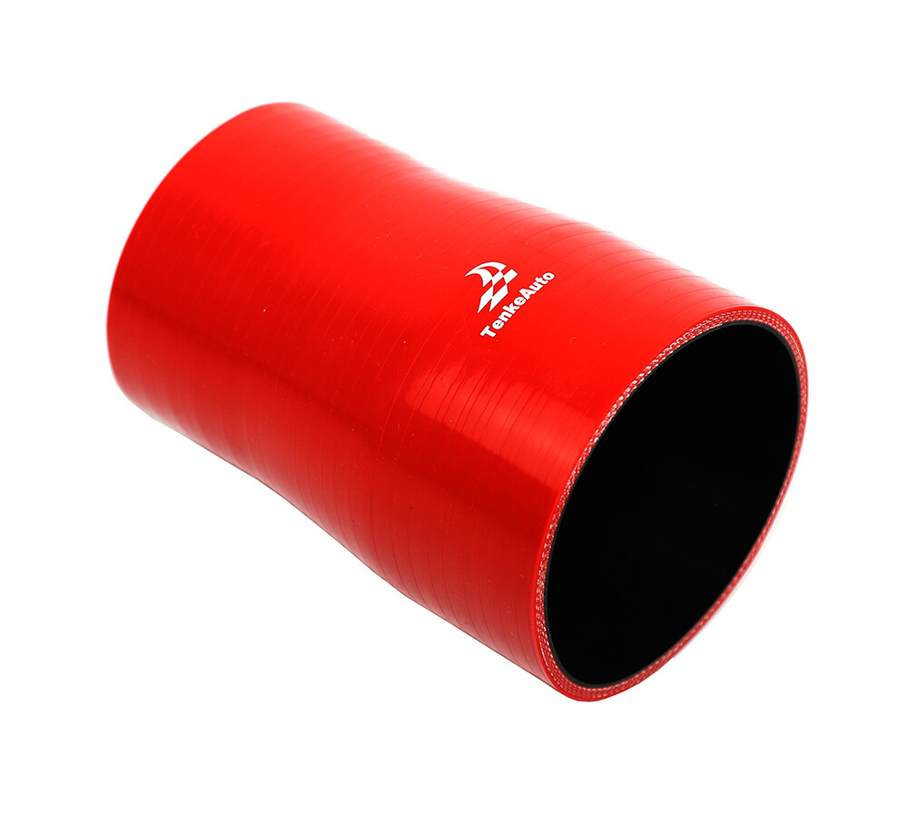 6" Length 4-Ply High Temp 3.75"-4" ID Reducer Coupler Silicone Hose Turbo RED