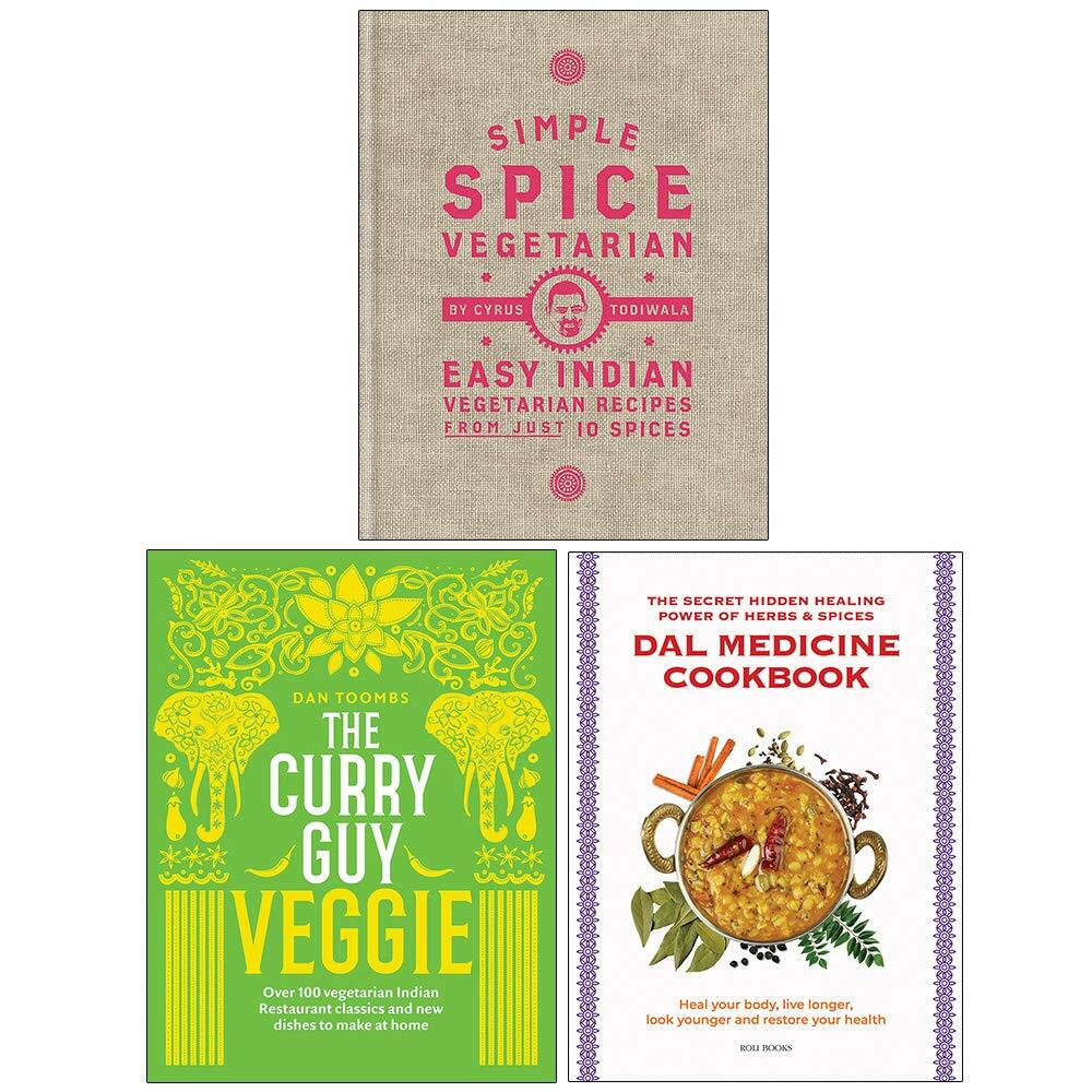 Simple Spice Vegetarian, Curry Guy Veggie, Dal Medicine 3 Books Collection Set