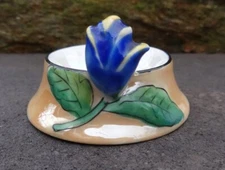 Noritake Handpainted Open Salt Dip, Cellar, Dish w/Blue Rose!