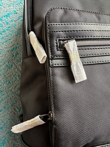 Brand New w/ tag Calvin Klein Classic Stylish Backpack, leather+nylon - Picture 5 of 8