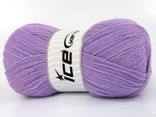 4-Skein Lot Sock Unicolor Yarn Superwash Wool 4x100g/420m Pink Lilac