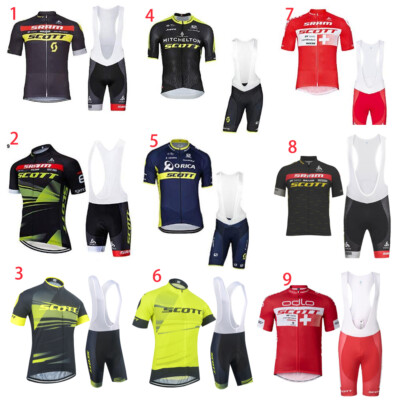 Radtrikot Herren Kurzarm Sommer Scott Rennard Trikot Set Retro Jersey Bib Short