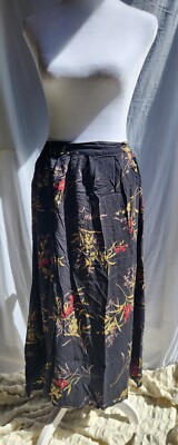 Sag Harbor Plis Size Red And Black Floral Maxi Skirts Set Of 2