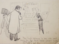 Alan Hervey d'Egville (1891-1951) Cartoon, illustration 'Anti Kold'. Punch