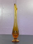 Fenton Valencia Amber Swung Glass Vase Pedal Vase Vintage
