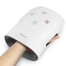 Snailax Hand Massager with Heat and Compression Cordless White Mother  s Day Gift