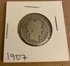 1907 P Barber Quarter Circulated