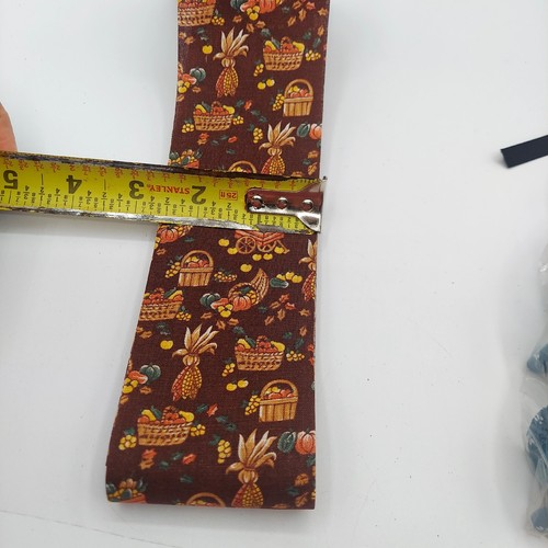 327" YARDS Vintage Fall Thanksgiving autum cornucopia basket Fabric Ribbon 2.5" - Picture 3 of 4