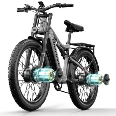 Shengmilo S600 2OOOW Dual Motor City E-Bike 26x3.0 Zoll Fat Tire Elektrofahrrad