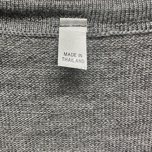 Muji Cardigan Womens Extra Large Grey 100% Wool Washable Japan Minimalist Casual - Picture 8 of 12
