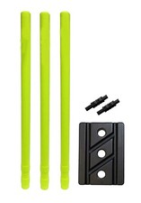 Plastic Cricket Stumps Set 3 Stumps, 2 Bails 1 Stand  Full size