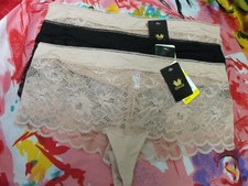 3 NEW WACOAL FIRE  LACE 845252 258/BK LACE BOYSHORT PANTIES M