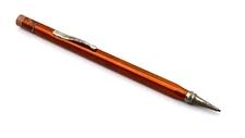 VINTAGE EVERSHARP FOUR SQUARE MECHANICAL PENCIL IN ORANGE MADE IN ENGLAND 1940'S