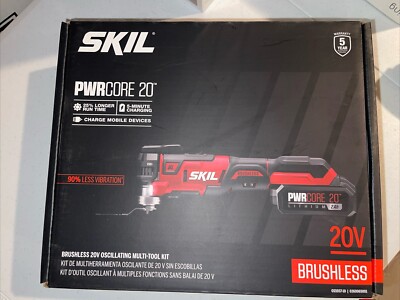 SKIL PWR CORE 20 20V Brushless Oscillating Multi-Tool Kit - Red (OS5937-10)