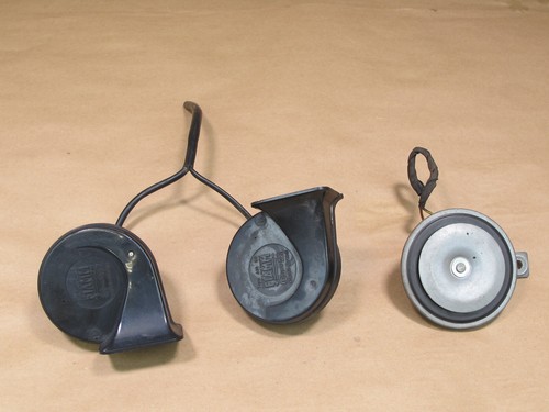 🥇90-02 MERCEDES R129 SL SET OF 3 HIGH & LOW TONE PITCH HORN THEFT SIGNAL OEM - Imagen 11 de 16