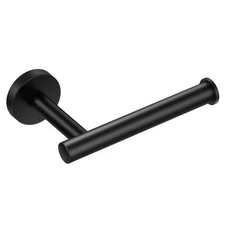 Wall Mount Toilet Paper Holder, Black TP Roll Holder Hook Paper Roll Holder