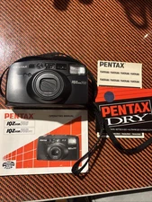 Pentax IQZoom 140 Point And Shoot 35mm Film Camera 38-140mm, Manual Cloths Works