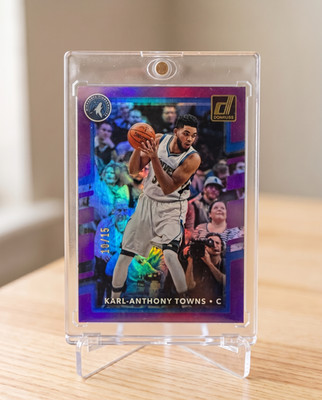 2017-18 Donruss Karl-Anthony Towns Holo Purple Laser #89 /15 Wolves