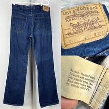 Levis Vintage 70s 20517 0217 Bootcut Dark Wash Jeans 35 X33 Orange Tab