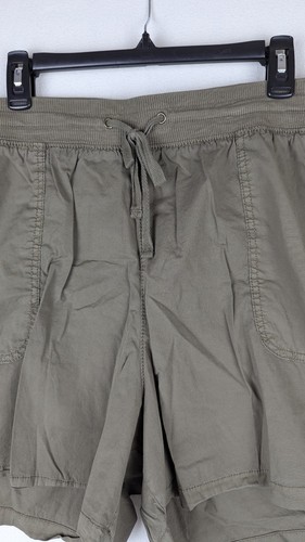 EVRI Shorts Women's Plus Size 24w Olive Green Drawstring Stretch Mid Rise - Picture 4 of 14