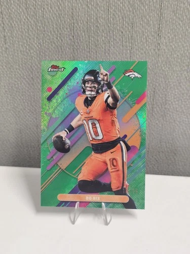 2025 Topps Finest Football Green Refractor Bo Nix #231