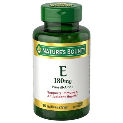 Nature's Bounty Vitamin E Pills and Supplement 1 Count (Pack of 120), Multi 