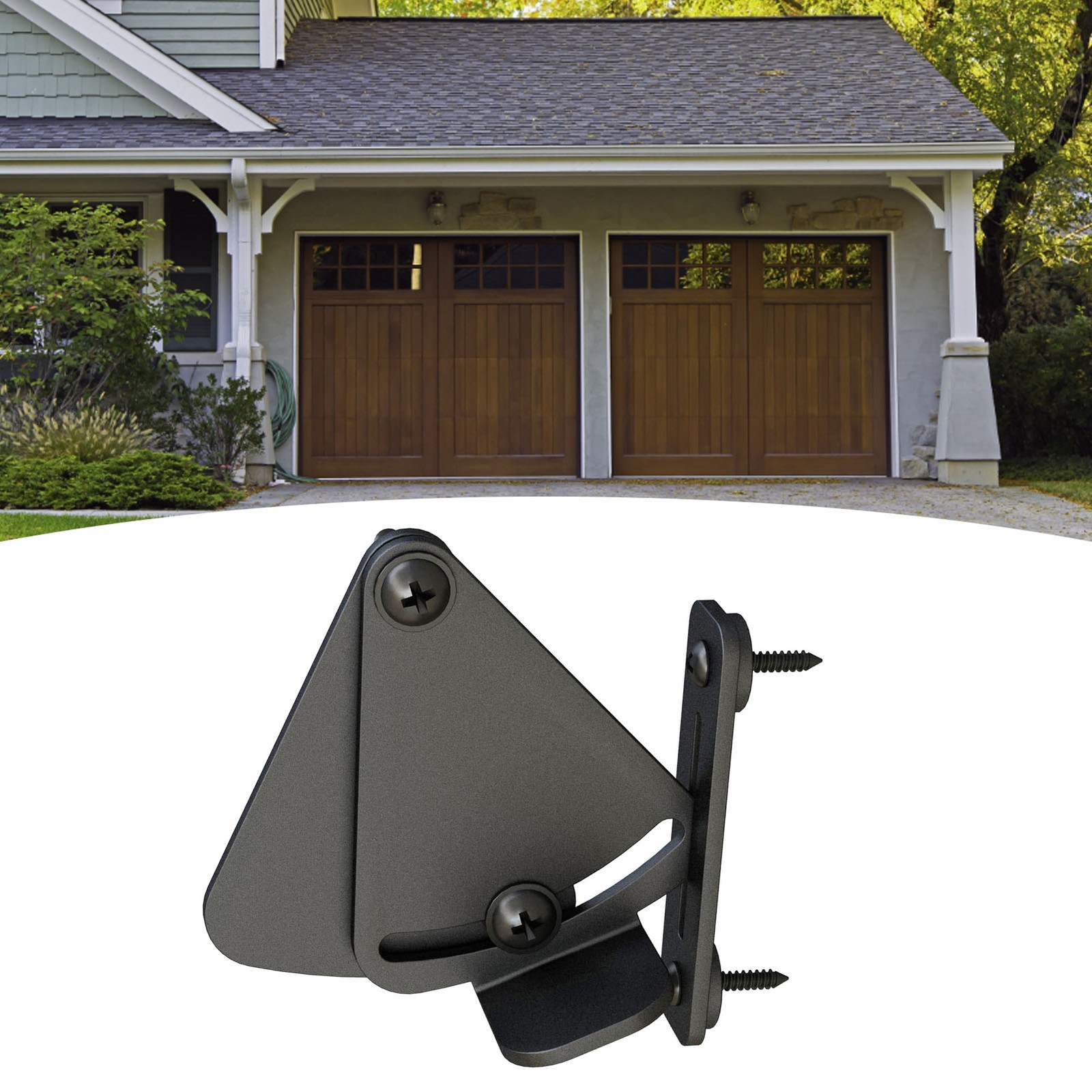 Barn Door Latch Black Frosted Carbon Steel Glossy Decorative Practical Sliding B