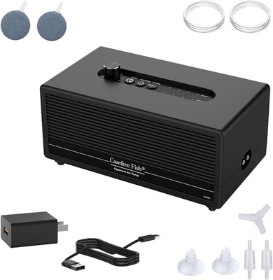 6W AC/DC USB Aquarium Lithium Battery Air Pump Dual Air Outlets Power Outage Aut