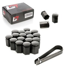 20x Abdeckkappen Radschraubenkappen Radschrauben lang schwarz 17 mm für OPEL