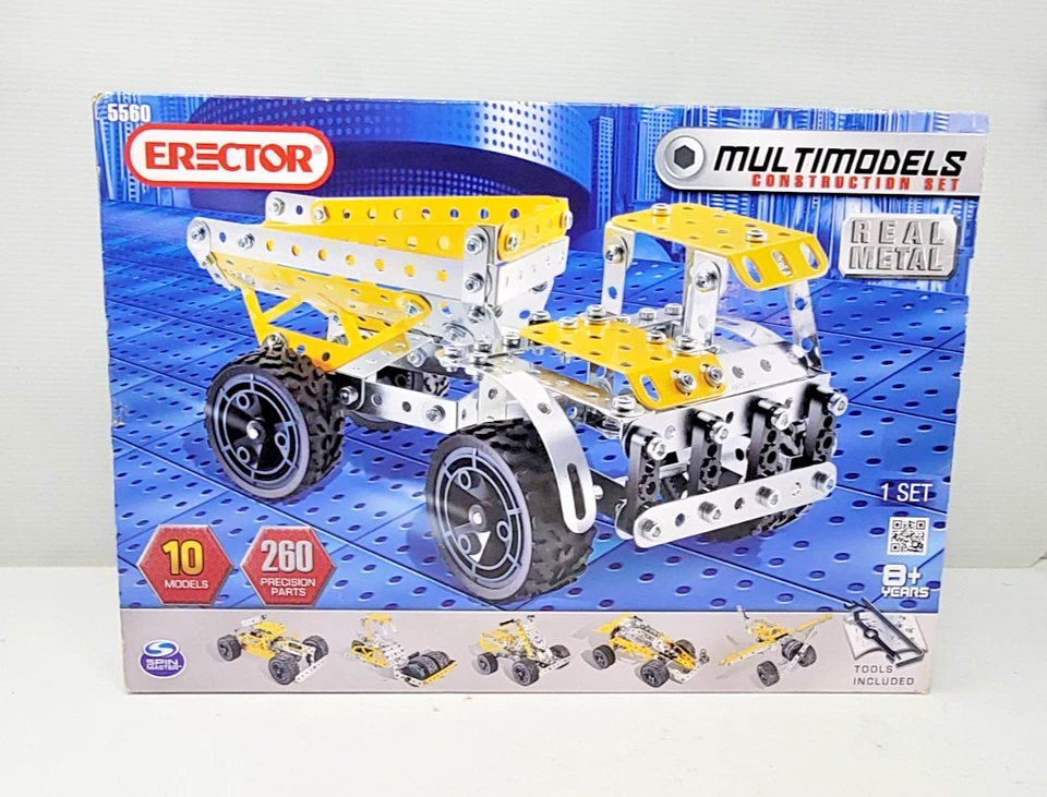 ERECTOR Meccano Multimodel 10 Models Construction Set Real Metal 5560 New Condit - Image 2 of 4