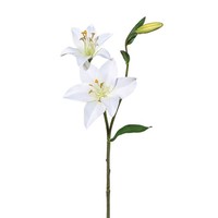 Kunstblume Lilie, 5Er Set, Farbe Weiß, HöHe Ca. 60 Cm
