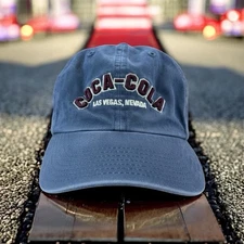 Coca Cola Las Vegas Blue embroidered logo baseball Cap one size Gray travel