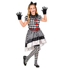 Widmann Vintage Clown (Dress With Ruff, Bow Headband, Gloves) (140 cm / 8-10 Yea