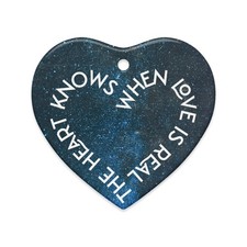The Heart Knows When Love is Real Starry Sky Double-sided ceramic ornaments