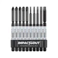 Vessel Tools Impact & Out Screw Removing Bit ASSORTMENT