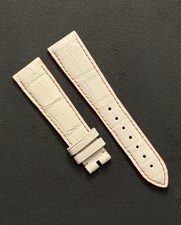 Cinturino orologio Zenith 20 mm x 16 mm bianco/arancione alligatore 2016-510 autentico OEM