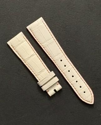 Zenith 20mmx16mm White / OrangeAlligator Watch Strap Band 2016-510 Authentic OEM