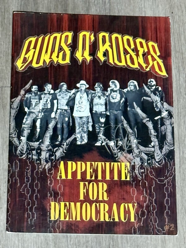 Guns N Roses Appetite for Democracy Las Vegas Program Signed by Dizzy Reed 2012