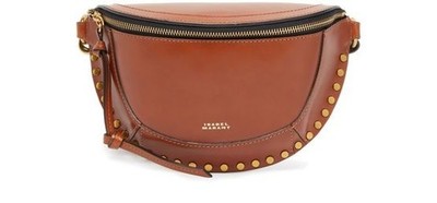 ISABEL MARANT Skano Cognac Brown Leather Belt Bag New & Authentic