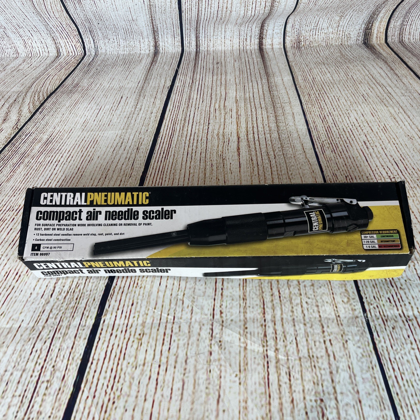 Central Pneumatic Mini Needle Scaler Air Tool 90 PSI 4 CFM 4000 BPM Item 96997