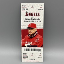 JUN 11, 2011 MIKE MOUSTAKAS MLB HR #1 K.C. ROYALS @ ANGELS FULL TICKET