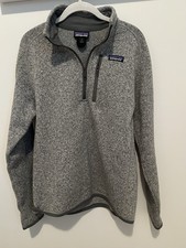 Patagonia Men's Better Sweater 1/4-Zip Fleece Stonewash Gray Size Small