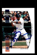 Signed Baseball Card Auto Craig Monroe 2005 Donruss Team Heroes #119 Tigers