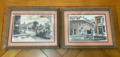 A.J. Maurius Signed Print Montreal Rue St Amable 15  X 12  Framed Artwork Set