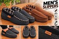 Men’s Slippers Black Brown Speckled Rivers Warm Lined Slip On Shoes UK Sizes UK