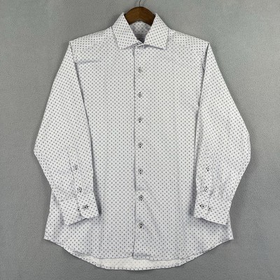 Marcello Shirt Men s Large Flip Cuff Dress Business Long Sleeve Button Up City