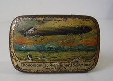 Antike Blech Dose Zeppelin Dreden Selbmann vor 1945