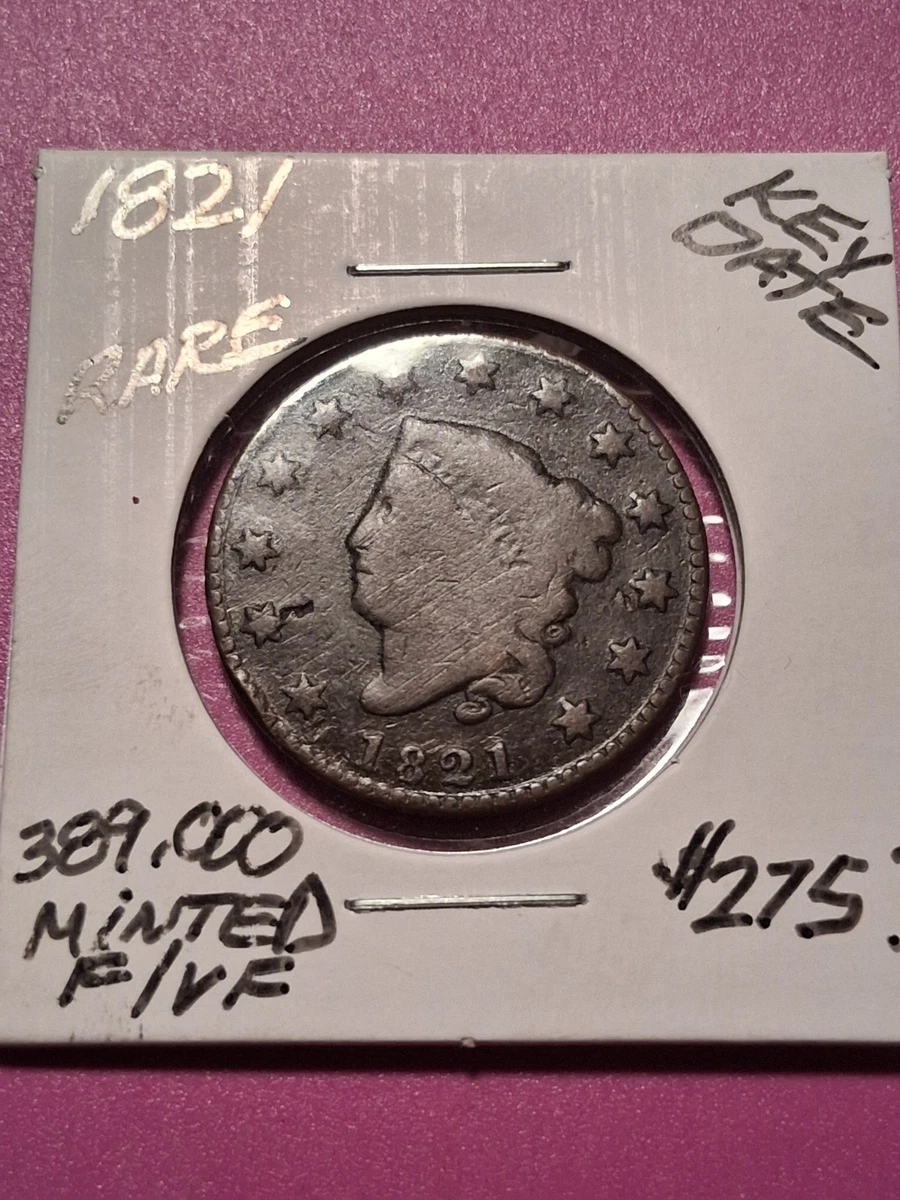 1821 Year Coronet Head US Large Cents (1816-1839) for sale | eBay