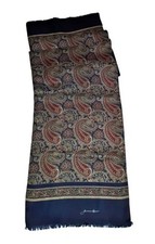 Jérôme Leplat Écharpe foulard Homme paisley cachemire et soie réversible 2KY 